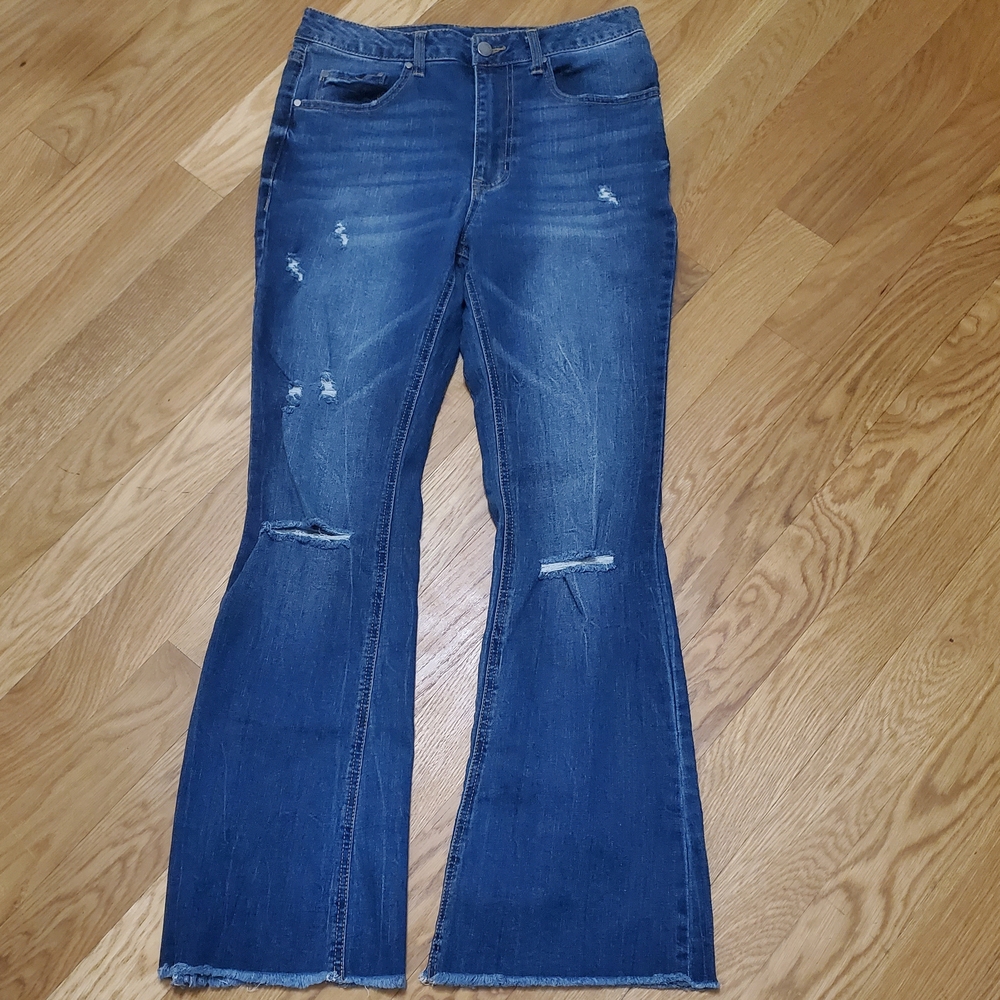 Faded Glory Women's Blue Distressed Jeans
